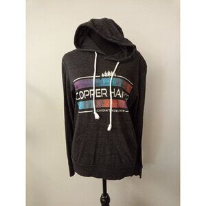 Blue 84 Copper Harbor Michigan Keweenaw Black Blue Hoodie Size Small